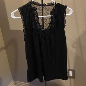Express, black work top with lace